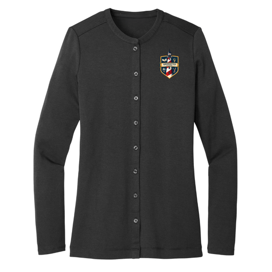 Women's Concept Stretch Button-Front Cardigan (Black)